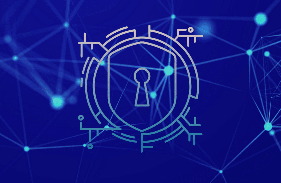 Gráfico digital de seguridad cibernética, representando la certificación ISO 27001